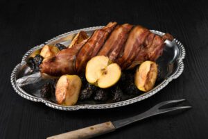 gigot au lard fume pommes pruneaux1